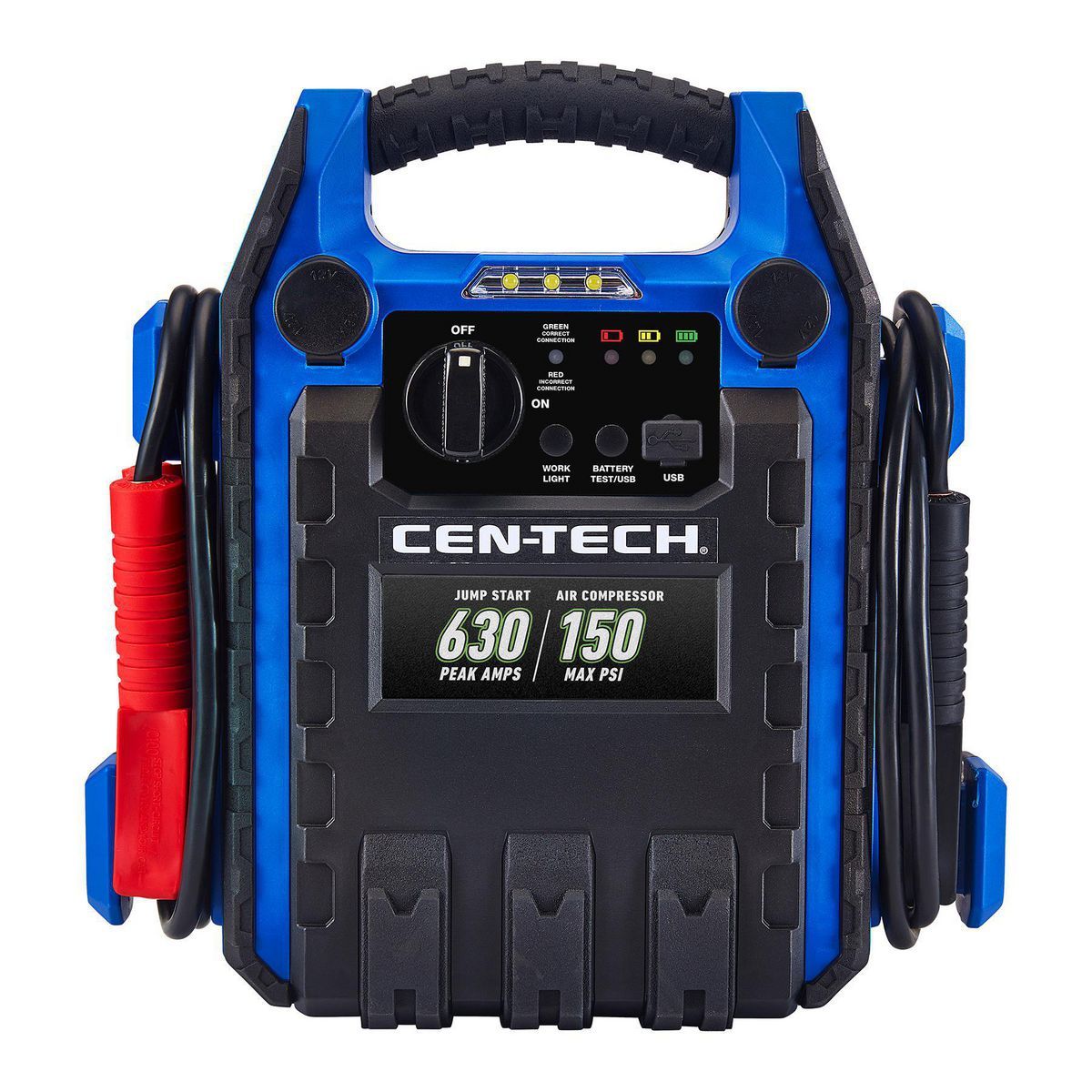 Portable Car Battery Jump Starter and Power Pack with 150 PSI Air Compressor O694