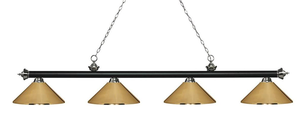 Brushed Nickel 4 Light Billiard Light H61075