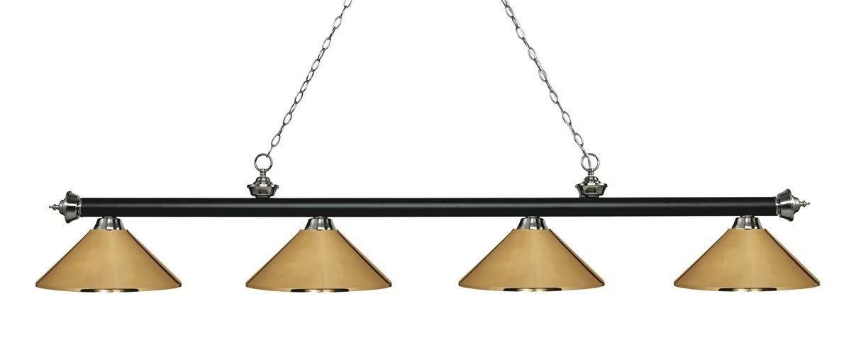 Brushed Nickel 4 Light Billiard Light H61075