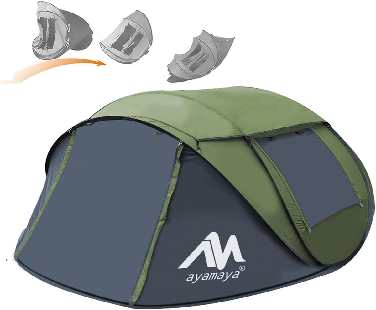 Pop Up Tent 4 Person Waterproof Instant Tent with Skylight I520
