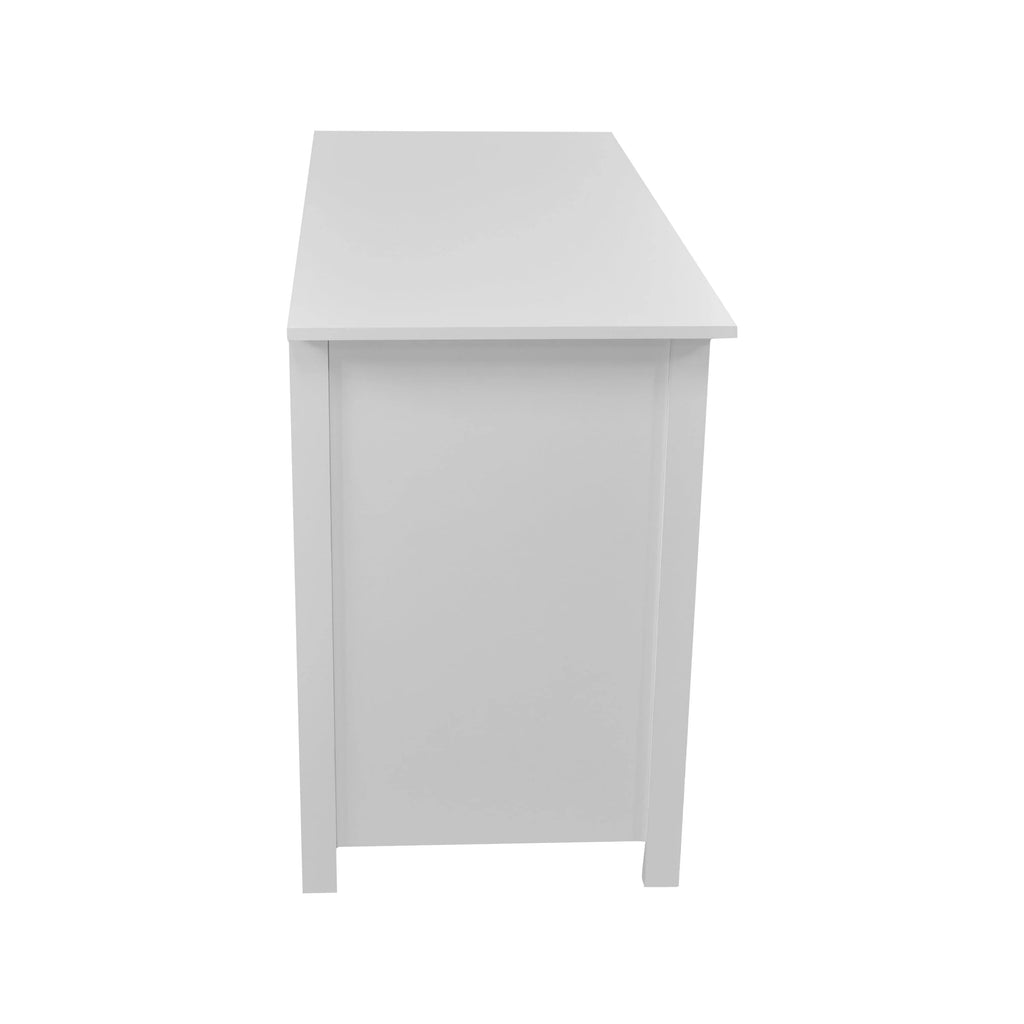 Contemporary Desk with 3 Storage Drawers, White Q3500