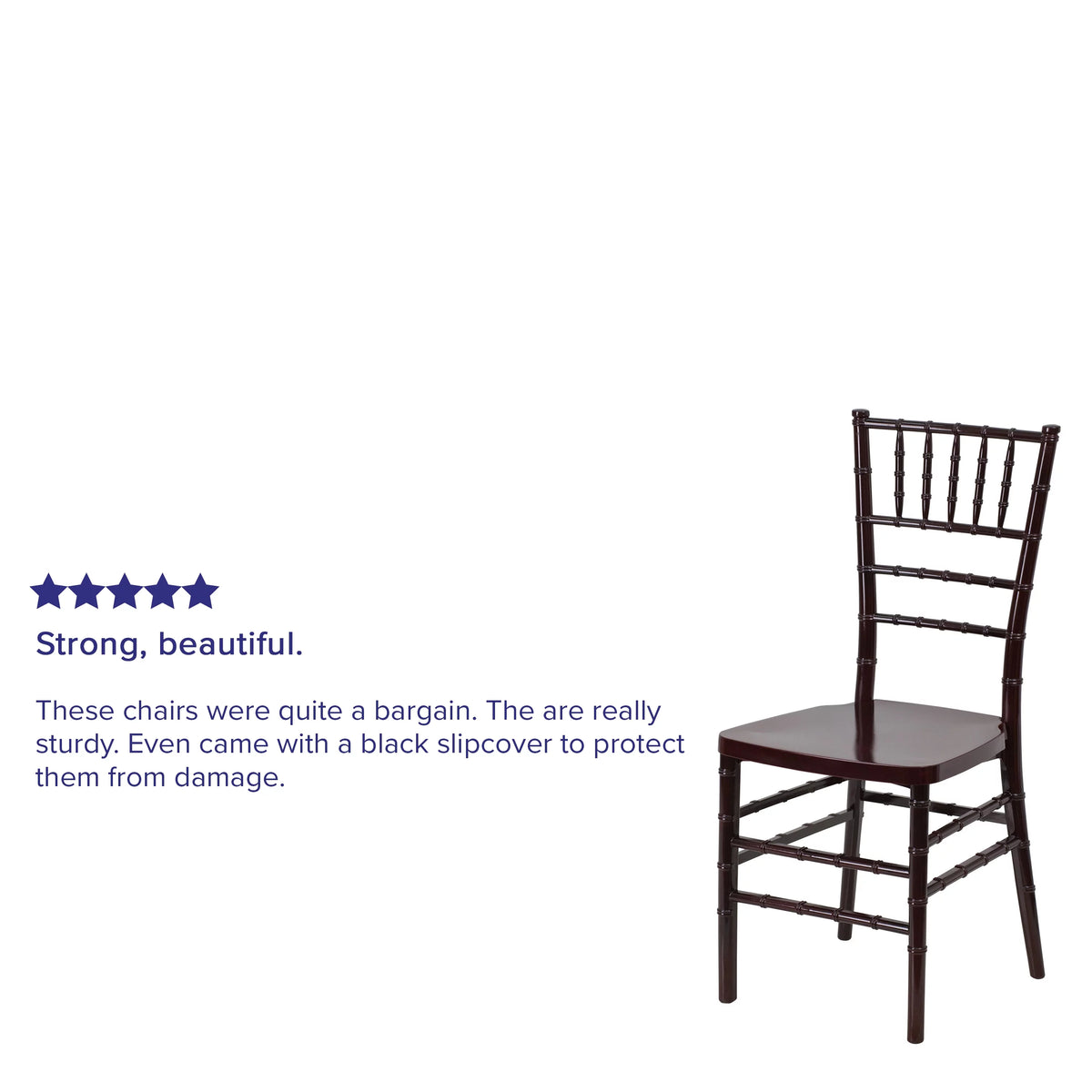 Mahogany Resin Stacking Chiavari Chair G204