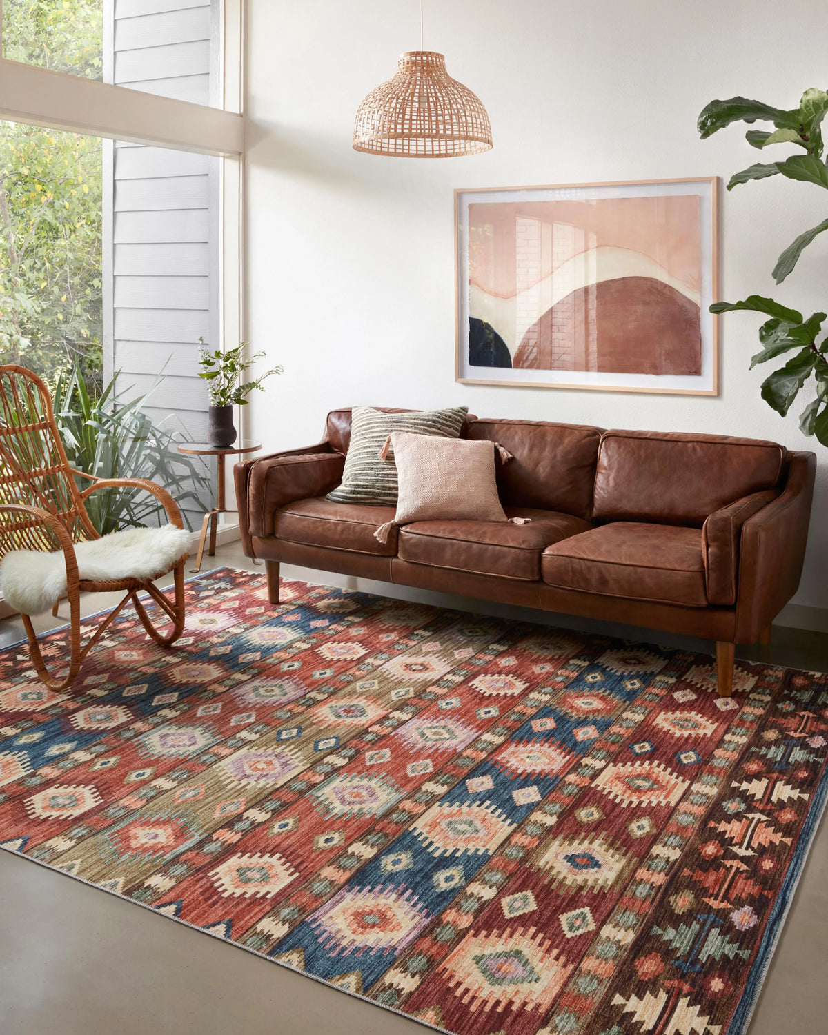 5' x 7'6" Southwestern Traditional Area Rug U21049