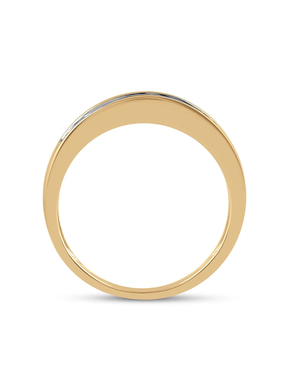10kt Yellow Gold Baguette Diamond Wedding Band 1/4 Cttw F586