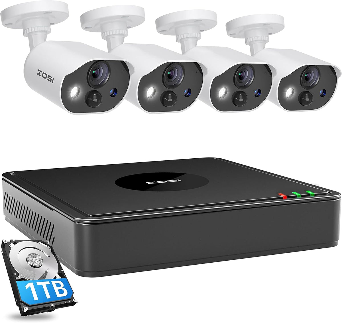 8CH 5MP PoE Security Camera System with 2TB HDD and 8pcs Wired Indoor Outdoor Cameras with 80ft Night Vision Q505447