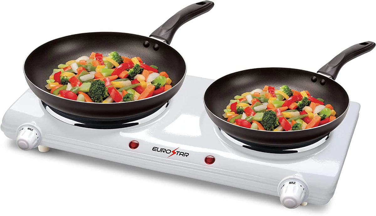 White Double Burner T86158