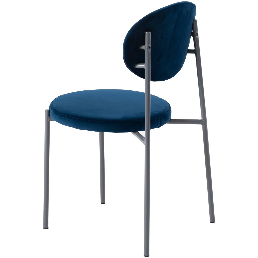 Navy Blue Velvet Dining Chair Set of 4 Y820
