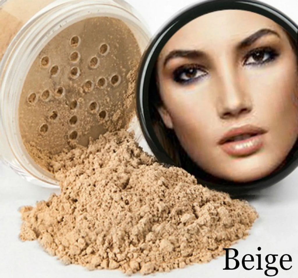 XXL Mineral Makeup Set with Case Beige Matte Powder Foundation Z1309