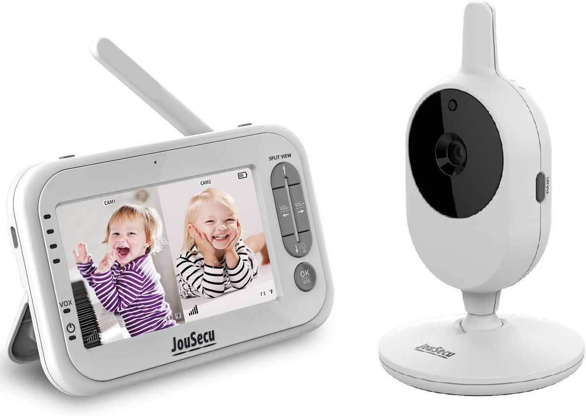 Baby Monitor with 2 Camera and Audio 4.3 Inches LCD Split Screen L6637