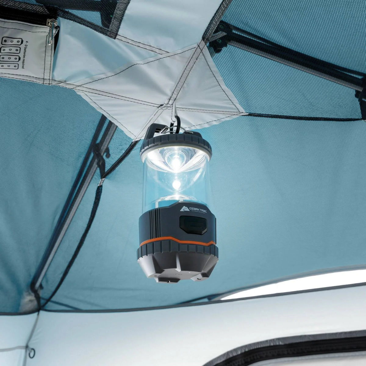 6-Person Instant Cabin Tent with LED Light D4329