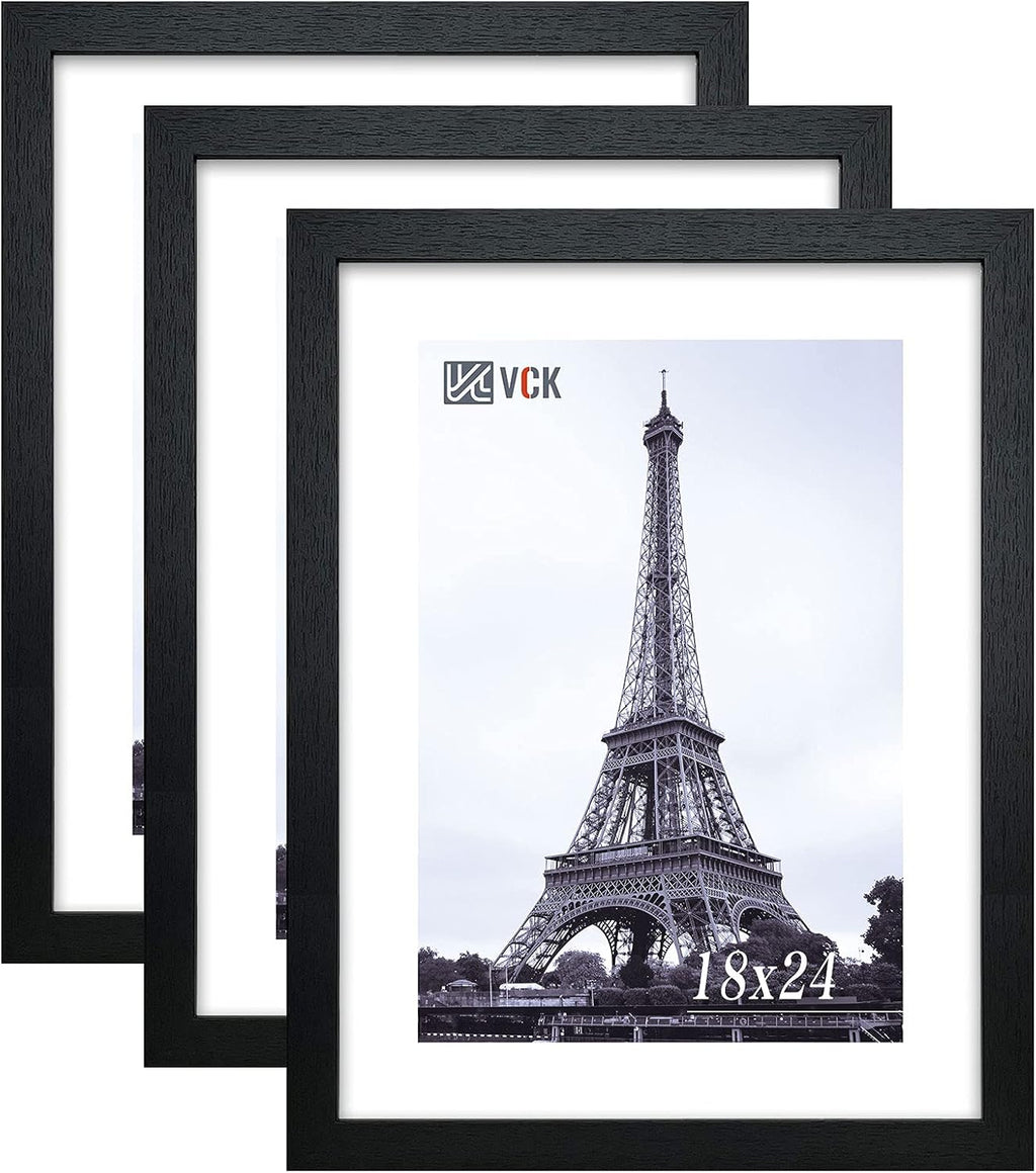 18x24 Poster Frames 3 Pack Black MDF Wood E5845