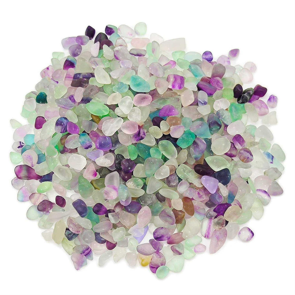 Natural Mutilcolor Fluorite Decorative Crystal Pebbles F79855