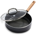 Ceramic Nonstick Saute Pan with Lid 3qt Black N355667