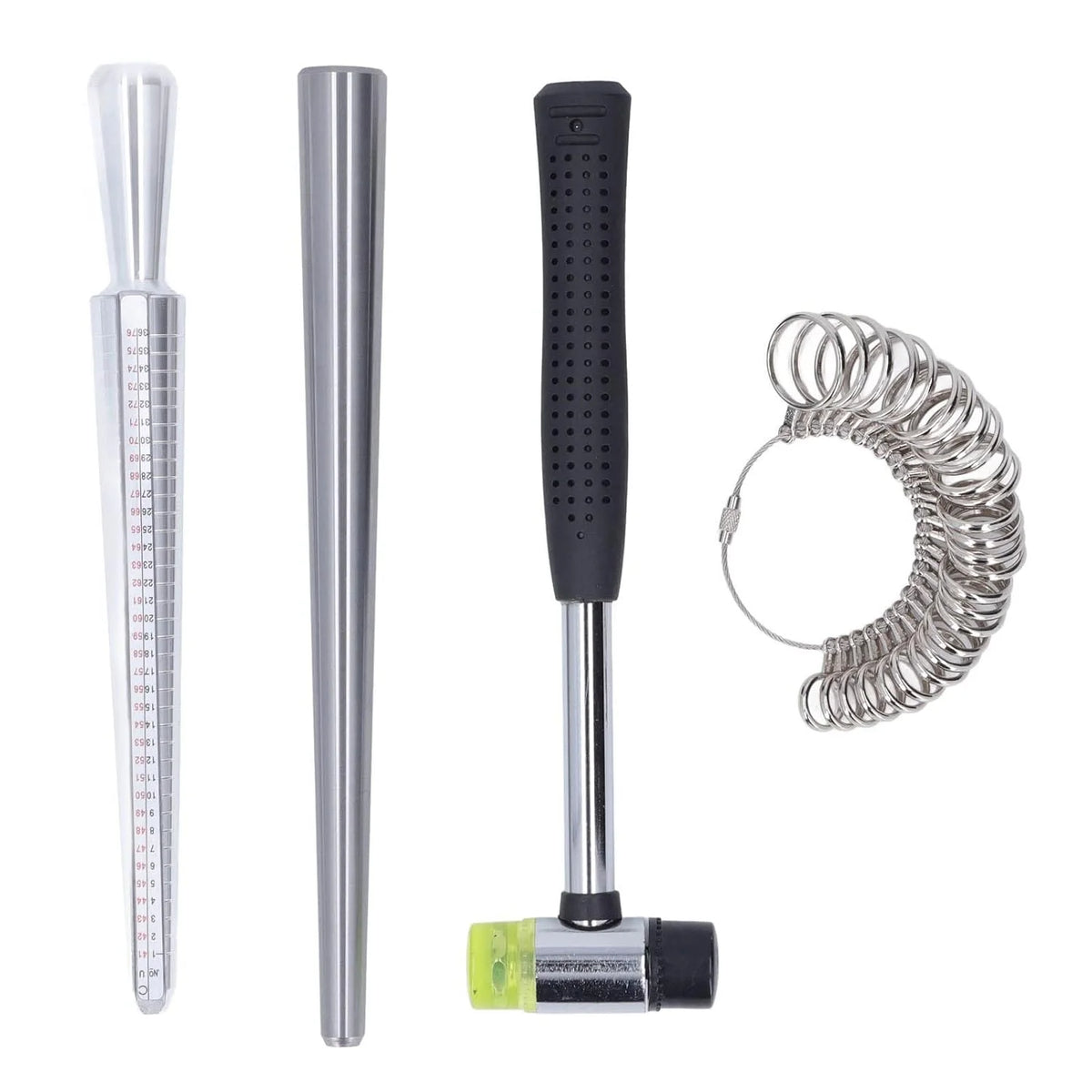 Ring Mandrel Sizer Aluminum Measuring Gauge Jewelry Making Tools K401
