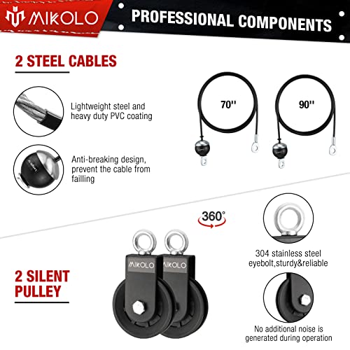 Weight Lift Pulley System with Adjustable Length Cable K18658