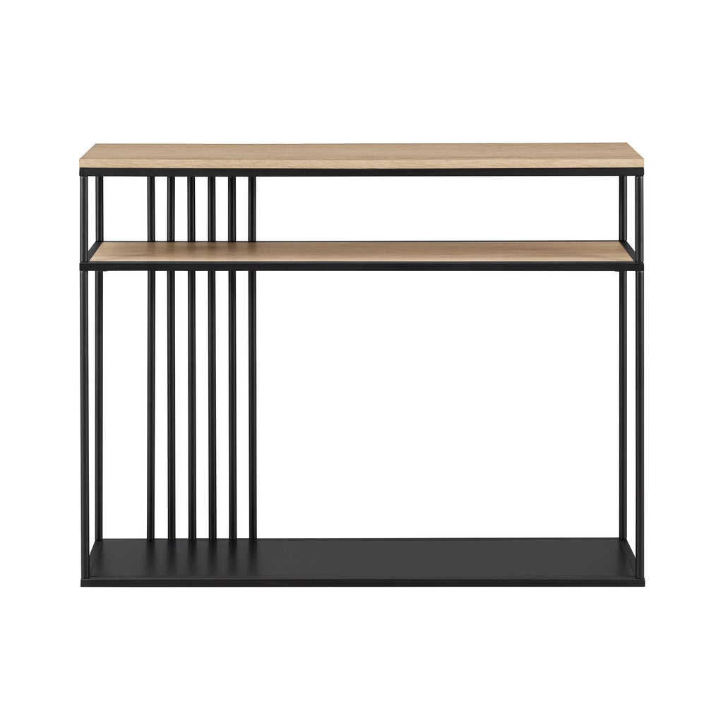 41" Slatted-Side Metal Console Table K818