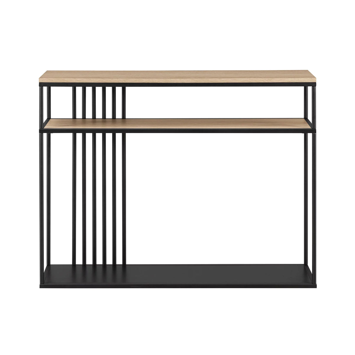 41" Slatted-Side Metal Console Table K818
