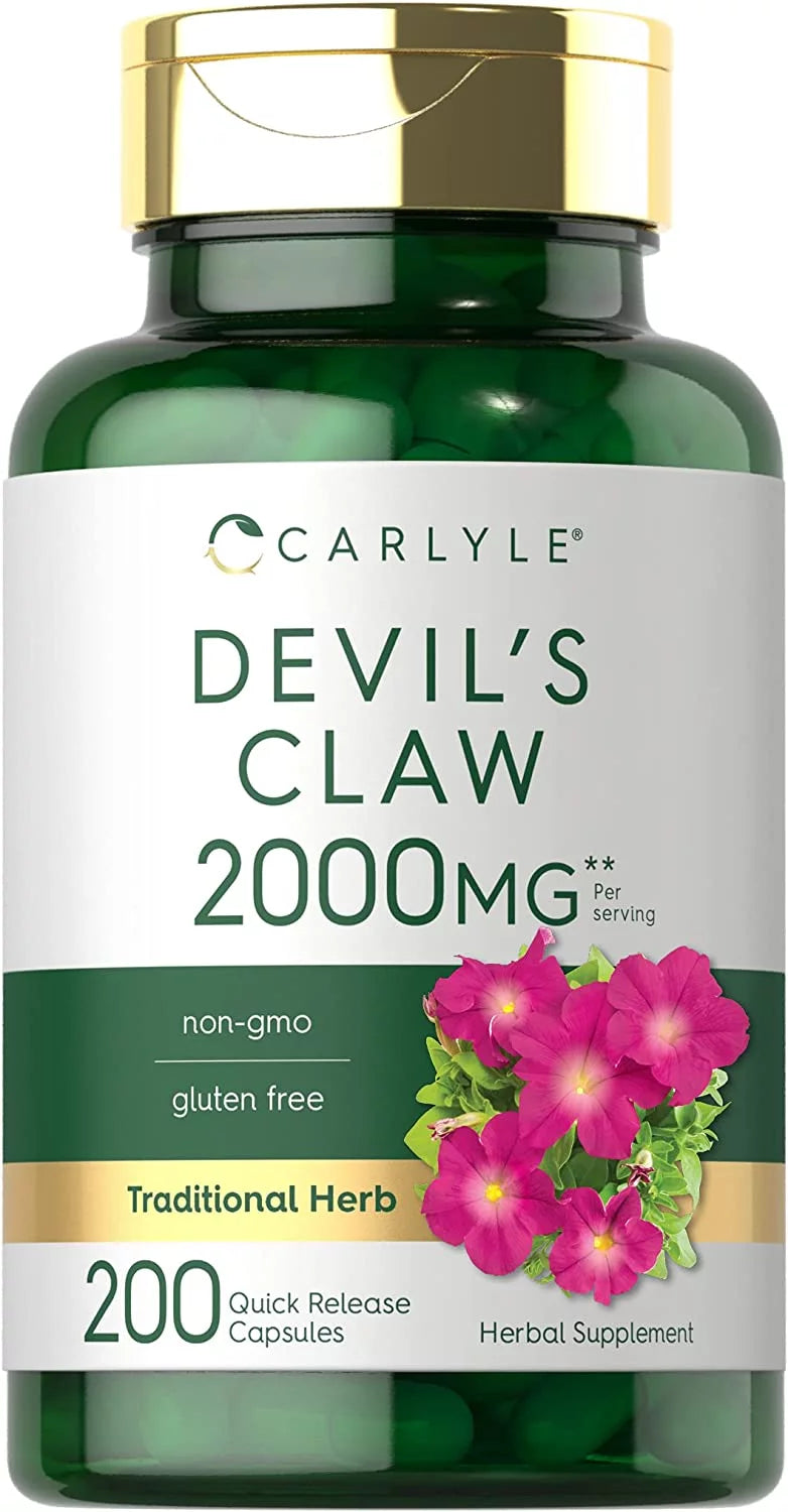 Devils Claw 2000mg 200 Capsules Concentrated Root Extract E6258
