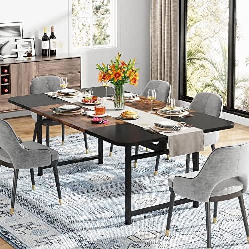 70.87" Long Dining Table with Heavy Duty Metal Frame R498803