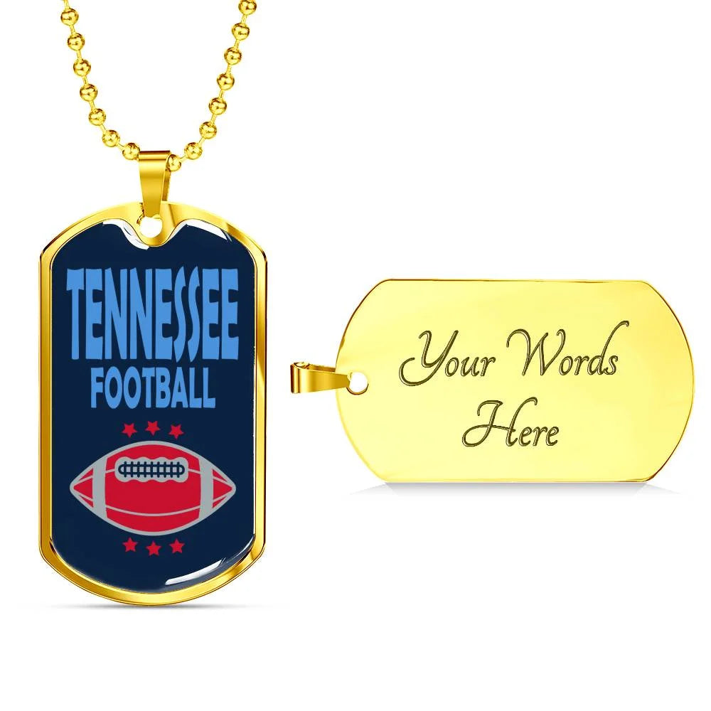 Stainless Steel or 18k Gold Dog Tag Necklace E285