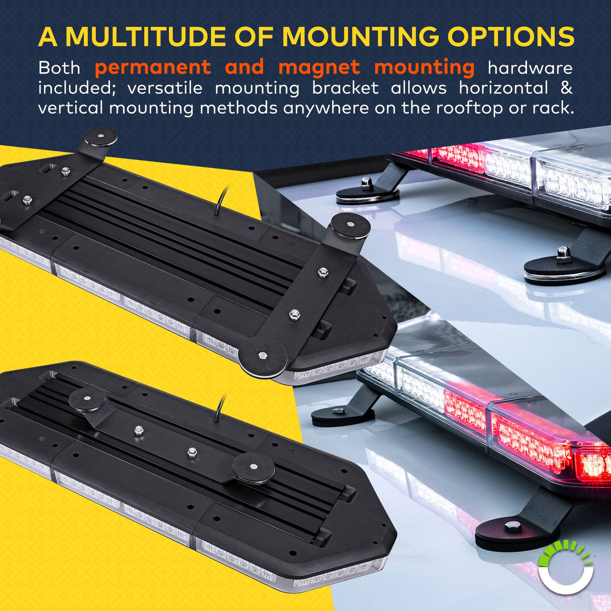 Green 80W LED Emergency Strobe Light Bar S911