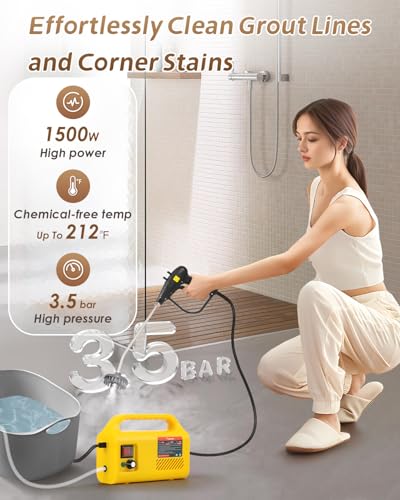 1500W Handheld Portable Pressurized Steam Cleaner V495799
