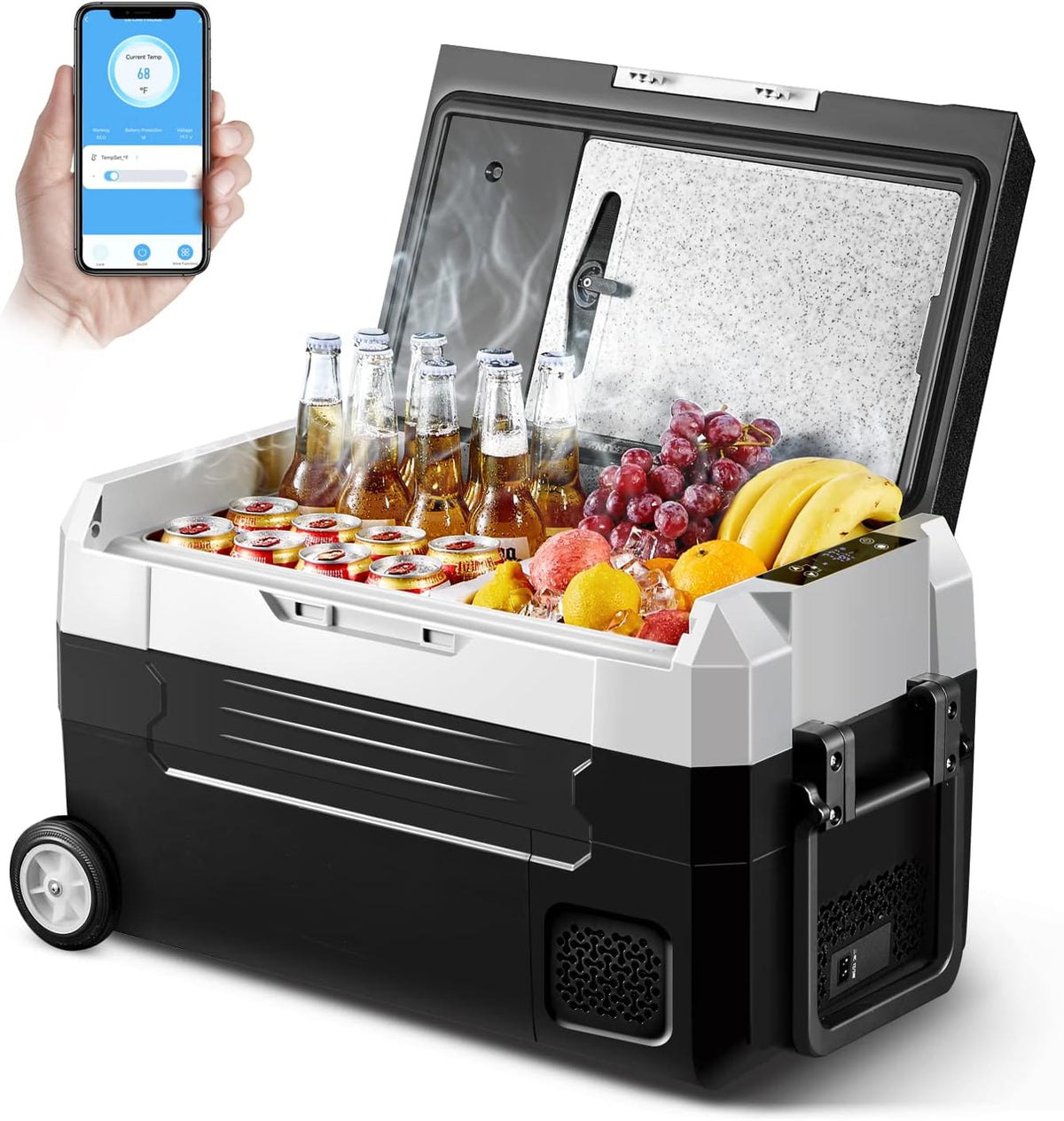 Portable Car Refrigerator 37 Quart Dual Zone Compressor Cooler T533556