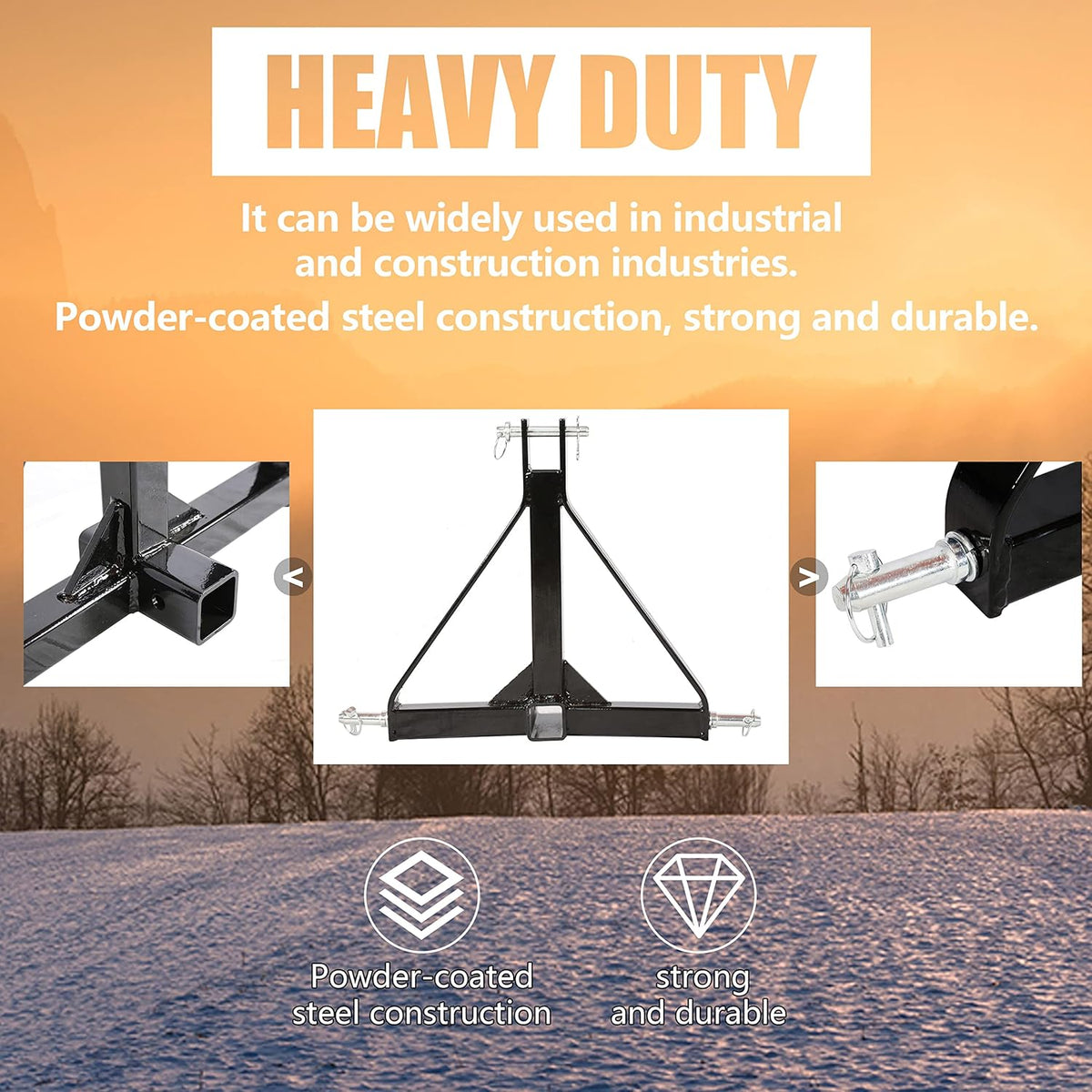 Standard 3 Point 2 inch Trailer Hitch Receiver Adapter P4733