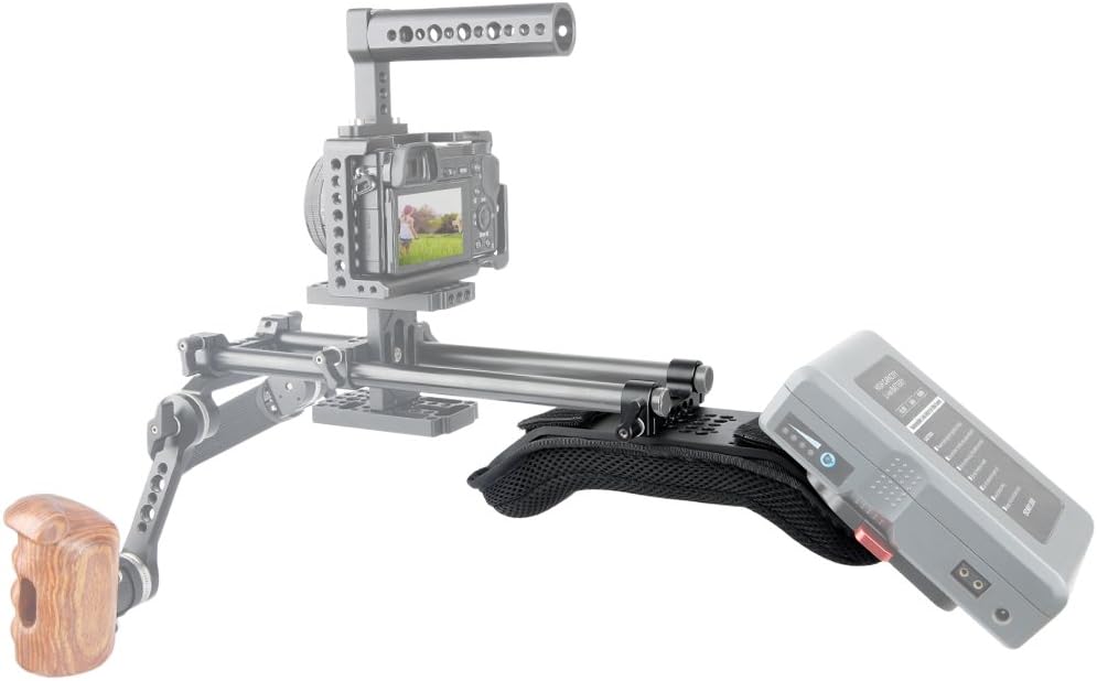 Shoulder Mount Support System for Video Camcorder Camera DSLR Rig (15mm Railblock) Pack of 2 V288323