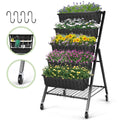 4 ft 5-Tier Raised Garden Bed Planter with Storage Shelf J5590