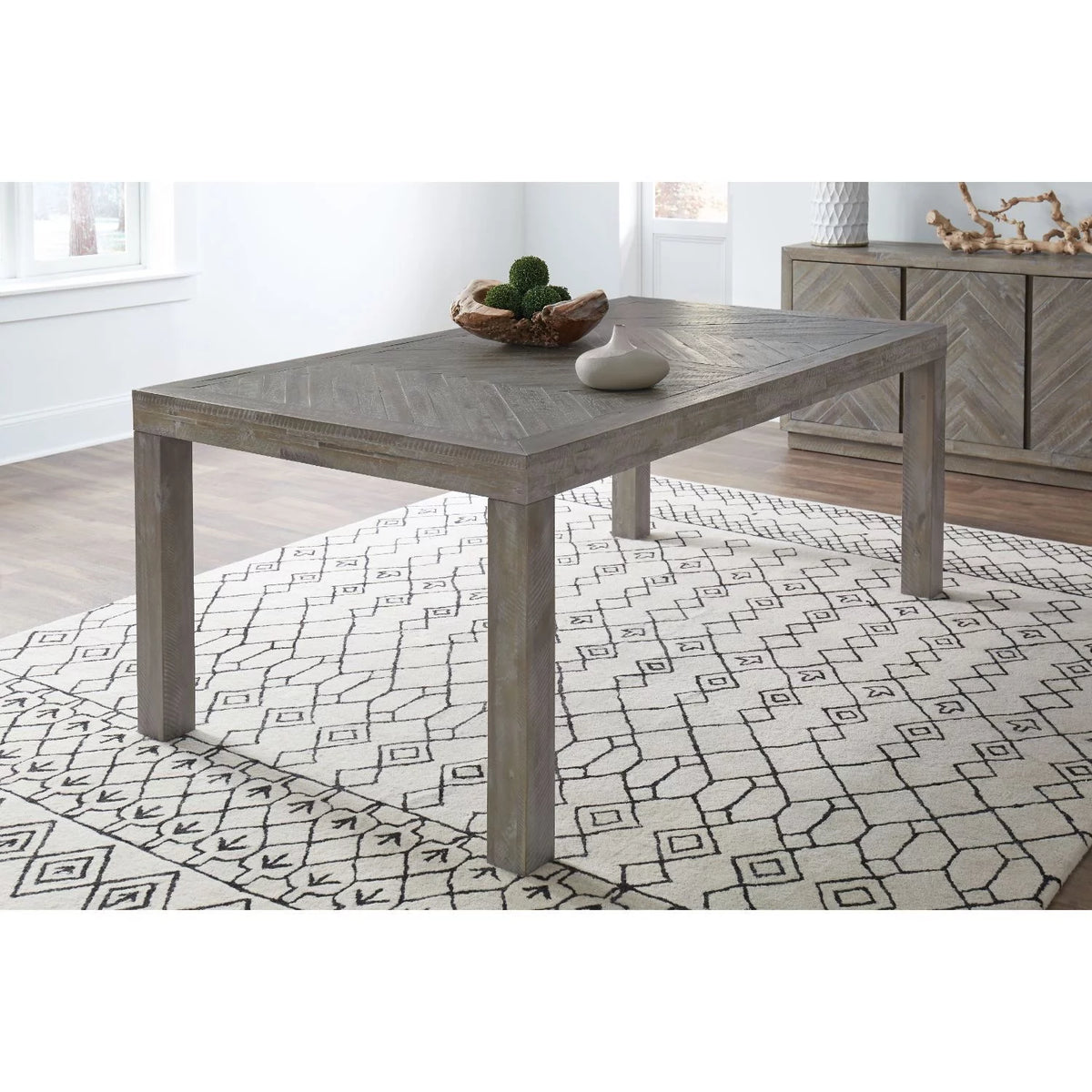 6 PC Rectangular Dining Table Set with Bench F5109