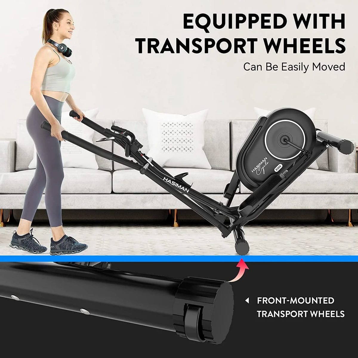 Silent Magnetic Elliptical Bike Stationary Exercise Machine O377653