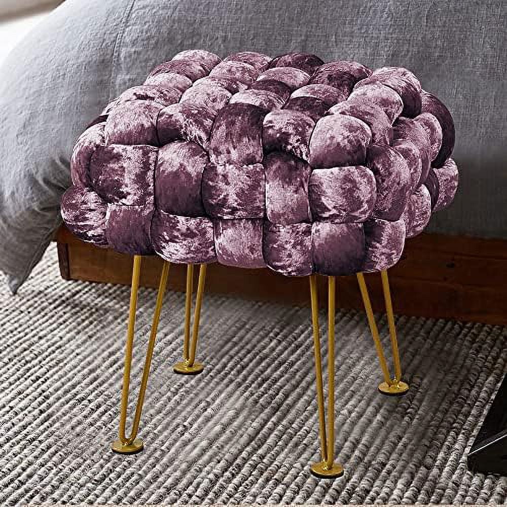 Black Soft Upholstered Ottoman Bench 16"x16"x16" E568488