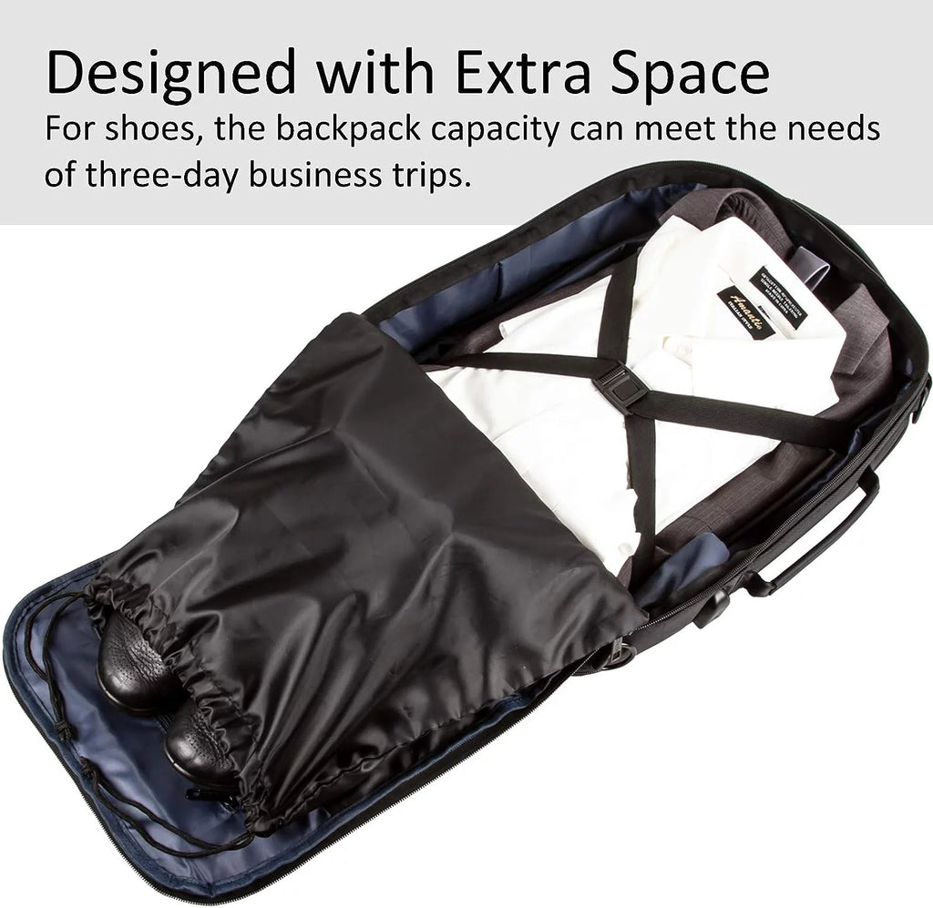 Leather Laptop Backpack W35179