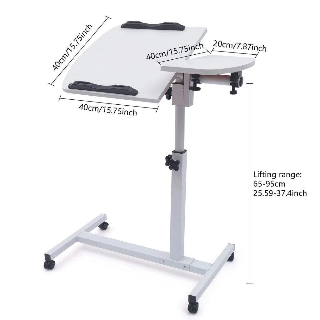 Rolling Laptop Desk Adjustable Computer Desk P9357