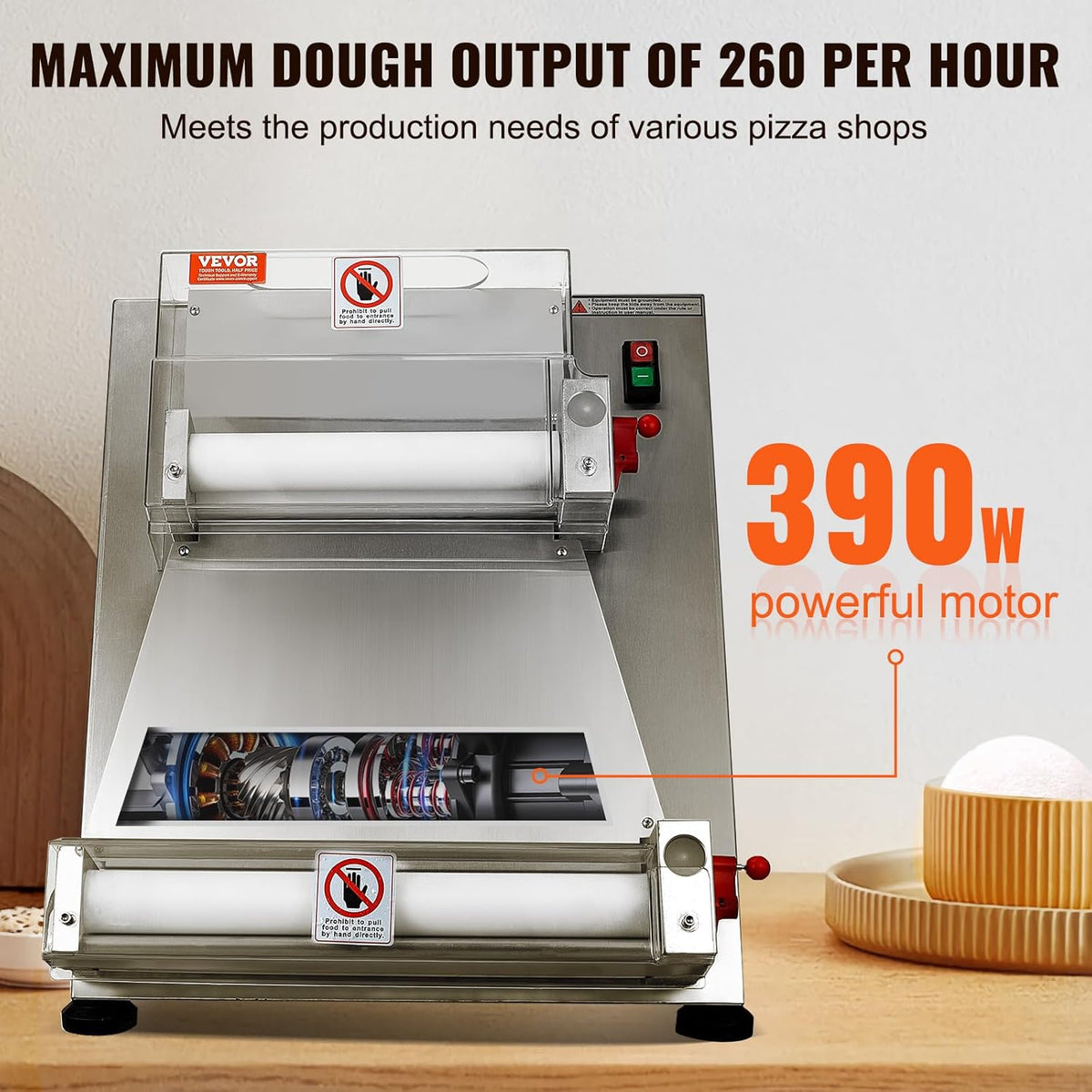 Stainless Steel Automatic Commercial Pizza Dough Roller Sheeter U6847