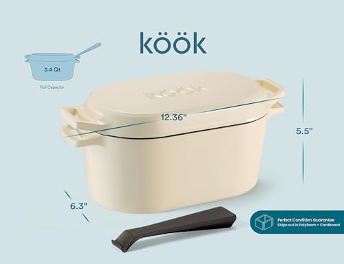 Black 3.4 Qt Enameled Cast Iron Dutch Oven with Lid U608910
