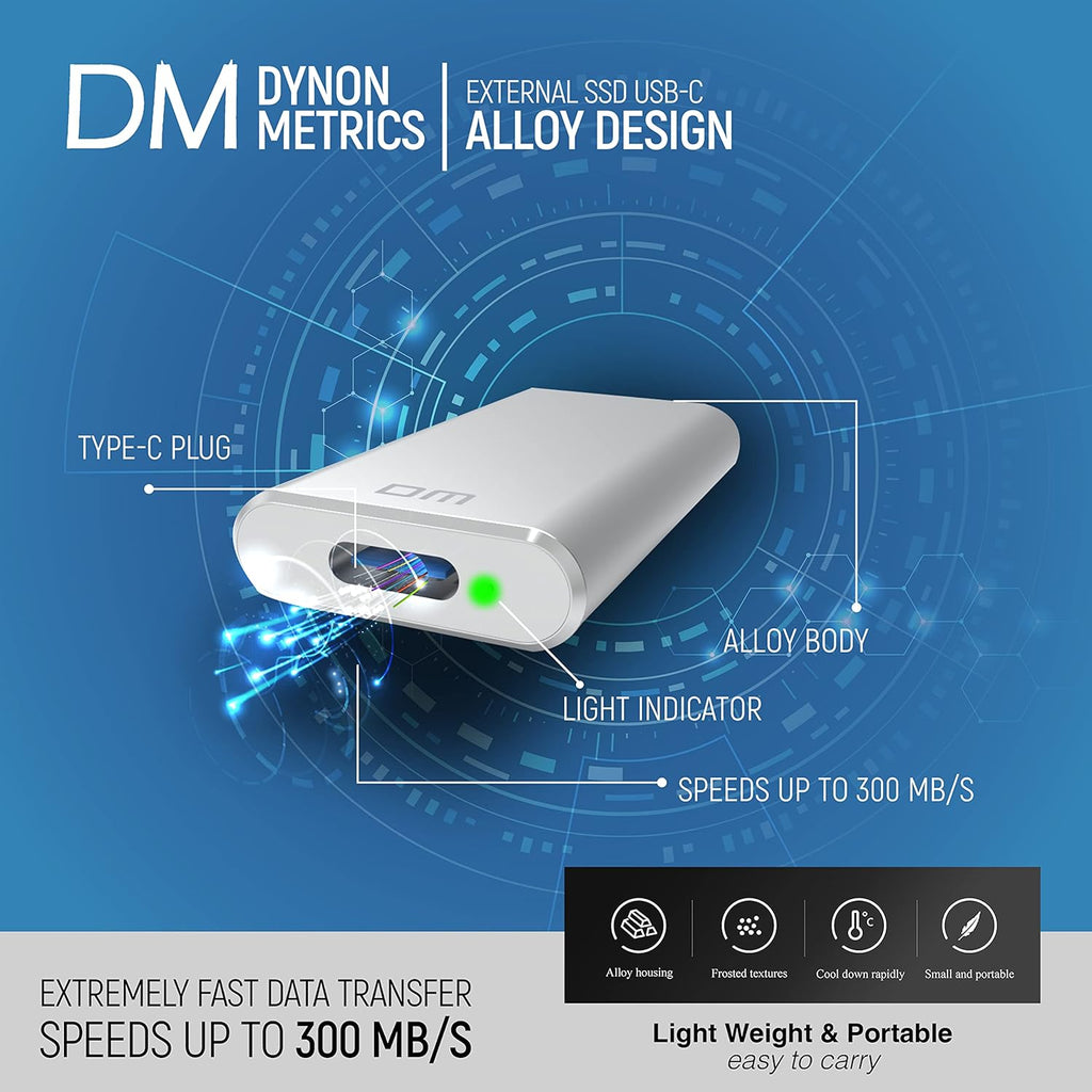 USB-C Portable SSD with USB-A and C Cable 1TB M560