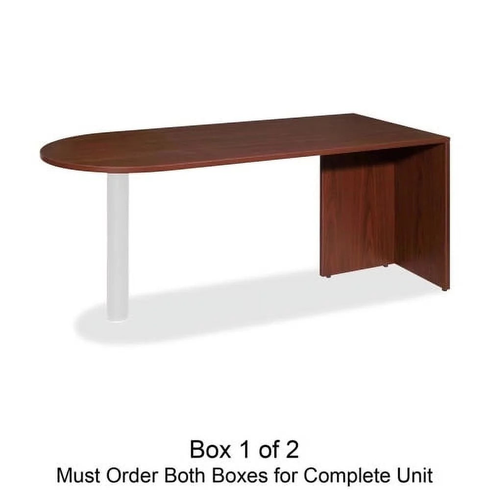 Laminate Mahogany Peninsula Desk O818865