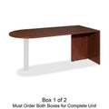 Laminate Mahogany Peninsula Desk O818865
