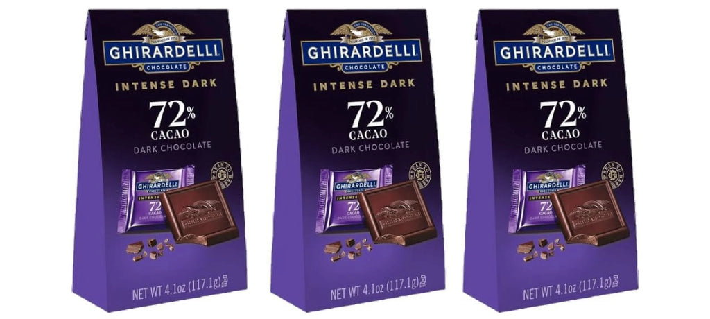 72% Cacao Dark Chocolate Squares (Pack Of 3) G350
