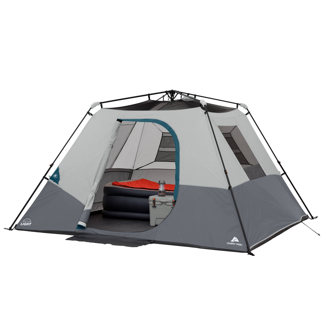 6-Person Instant Cabin Tent with LED Light D4329