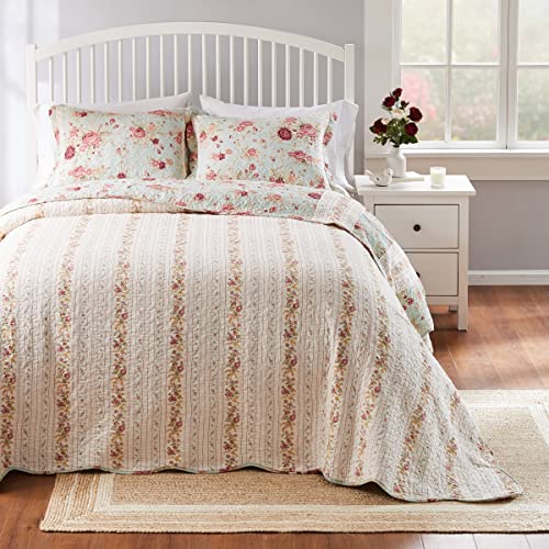 Blue 100% Cotton Bedspread Set, 3-Piece King Q466