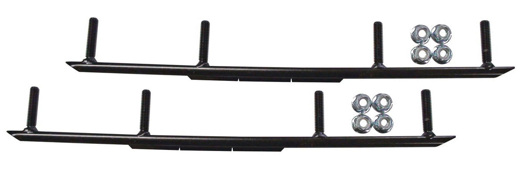 Blue Snowmobile Skis with 4" Round Bars Complete Kit X903