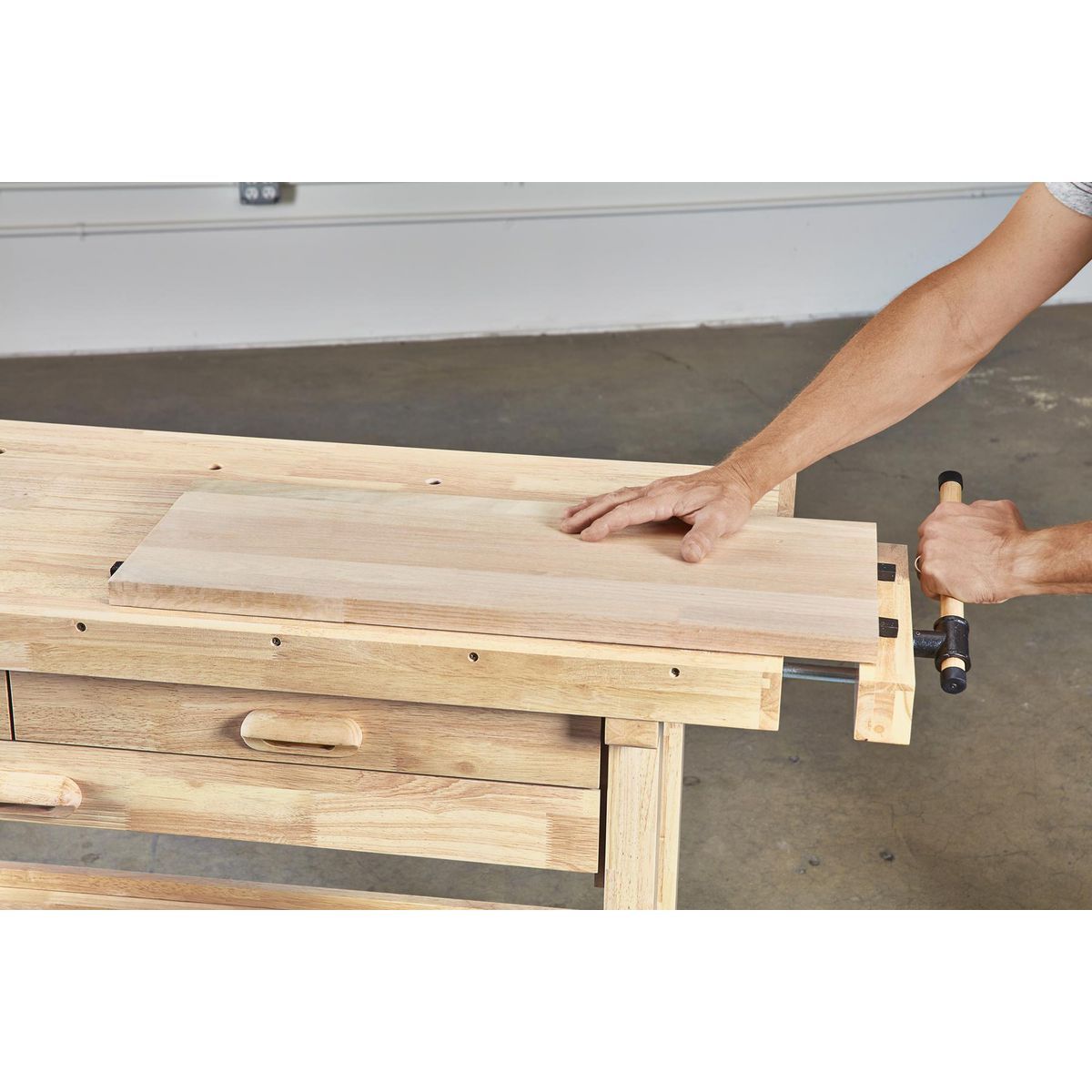 60 in. 3-Drawer Hardwood Workbench J404699