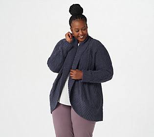 Pacific Blue Cable Shawl Cardi Y649903