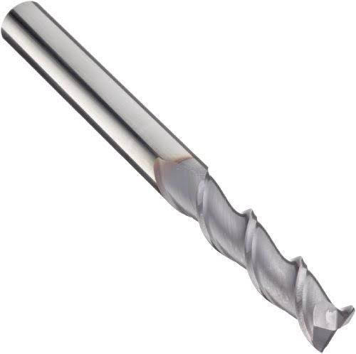 Carbide Square Nose End Mill, TiCN Finish, 45 Degree Helix, 2 Flutes U189566