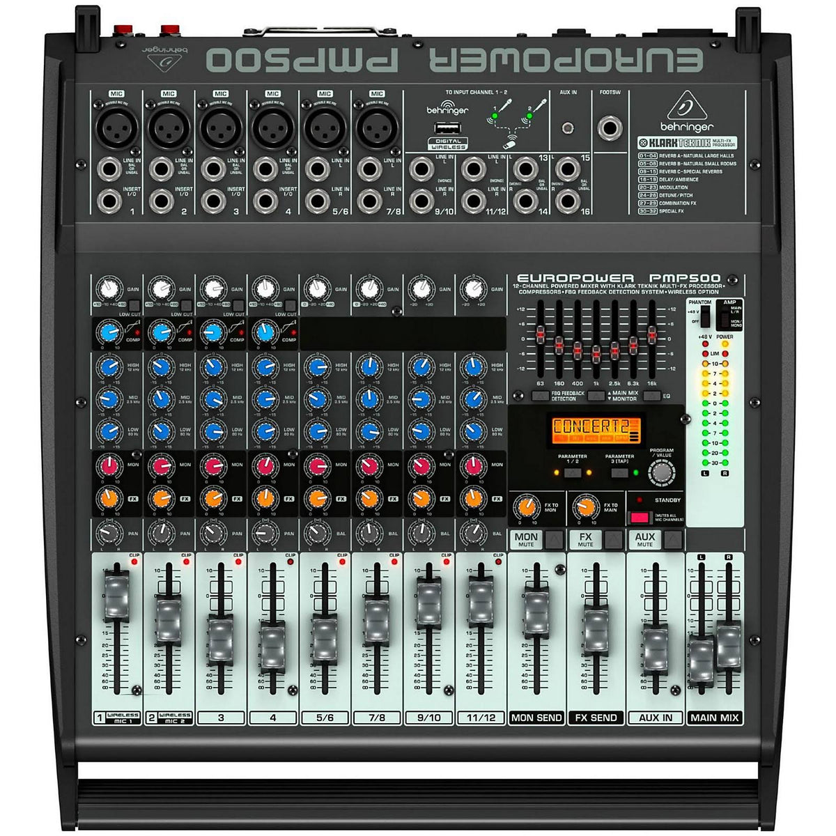 500-Watt 12-Channel Powered Mixer H14457