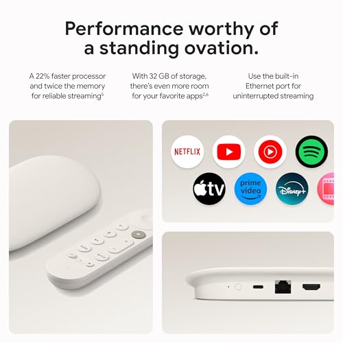 Porcelain 4K Google TV Streamer with 32 GB Storage R274396