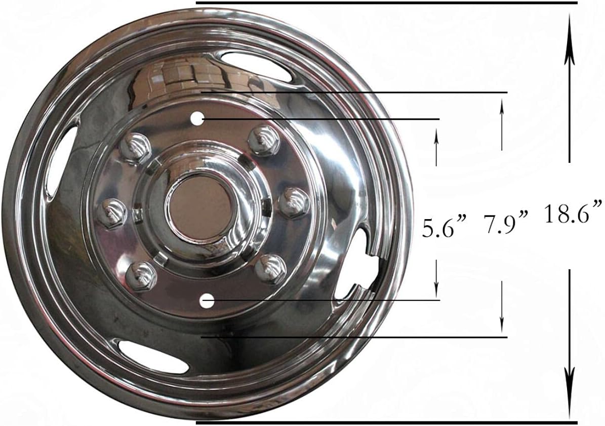 17inch Polished Stainless Steel 8 Lug Wheel Simulators M575194